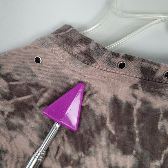 Affliction American Customs Harlow Long Sleeve Top Cutout Studded Tan Size M - Picture 11 of 12